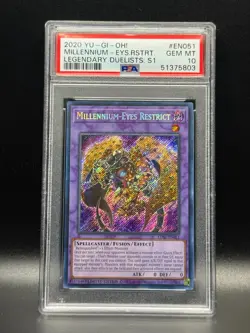 PSA 10 GEM MINT Millennium-Eyes Restrict LDS-EN051 LDS1 Holo Yugioh Card - Image 1