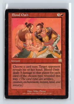BLOOD OATH - MTG Magic the Gathering Card - Mercadian Masques - Rare - Image 1