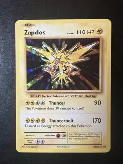 Pokemon TCG Zapdos Evolutions Holo Rare Card 42/108 NM Condition - Image 1