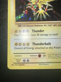 Pokemon TCG Zapdos Evolutions Holo Rare Card 42/108 NM Condition - Image 4