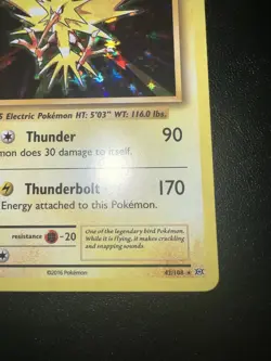 Pokemon TCG Zapdos Evolutions Holo Rare Card 42/108 NM Condition - Image 5