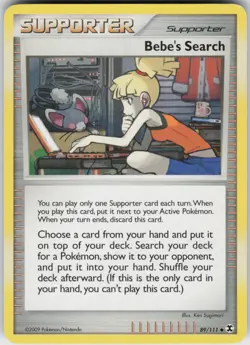 Pokemon TCG Bebe's Search 89/111 Rising Rivals Uncommon card Normal - Image 1