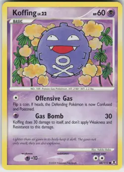 Pokemon TCG Koffing 68/111 Rising Rivals Common card Normal - Image 1