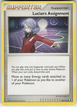 Pokemon TCG Lucian's Assignment 92/111 Rising Rivals Uncommon card Normal - Image 1