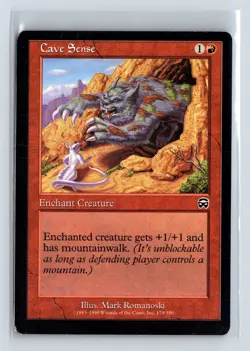 CAVE SENSE - MTG Magic the Gathering Card - Mercadian Masques - Common - Image 1