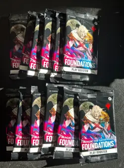 MTG Foundations Play Booster Pack Lot of 12 Sealed Magic the Gathering Packs - Image 1