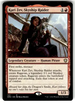 Kari Zev, Skyship Raider Commander: Dominaria United Regular MTG - Image 1