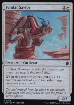 MTG Foundations - Felidar Savior - FDN 12 - FOIL - Image 2
