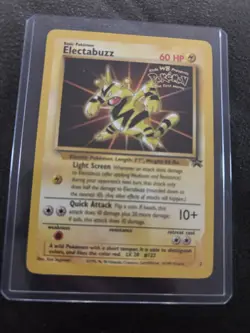 Electabuzz Pokemon WB Gold Stamp #2 1999 First Movie Black Star Promo - Image 1