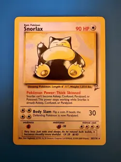 Snorlax 030/130 Base Set 2 Non-Holo - Pokemon Card TCG Vintage - Image 1