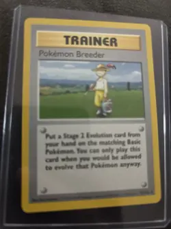 Pokemon Breeder - 76/102 - Pokemon Base Set Shadowless Rare Card LP - Image 1