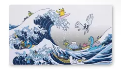 Pokemon Center Great Wave Pikachu Playmat NEW Unused Sealed - Image 1