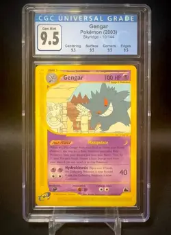 CGC 9.5 / PSA 10 - Gengar Non-Holo- Skyridge - Pokemon 10/144 - GEM MINT - Image 1