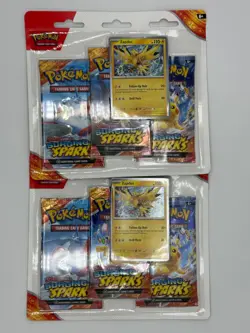 Pokemon TCG: Scarlet & Violet - Surging Sparks, 3 Packs & Zapdos Promo, FAST🚚💨 - Image 1