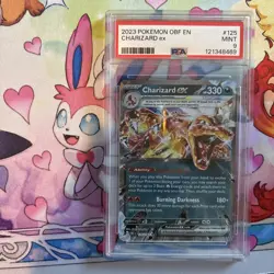 Pokemon 2023 OBF En-Obsidian Flames #125 Charizard EX PSA Mint 9 - Image 1