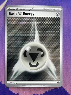 Basic Steel Energy Holo 024 BLACK BOLT Pokemon - Image 1