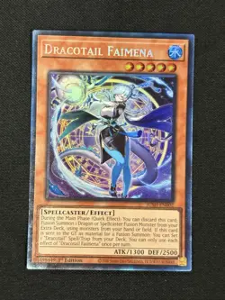 Dracotail Faimena JUSH-EN002 Collector's Rare 1st Ed YuGiOh Card - Image 1
