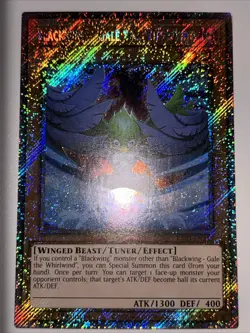 Yugioh! Blackwing - Gale the Whirlwind - RA03-EN215 - Platinum Secret Rare - 1st - Image 1