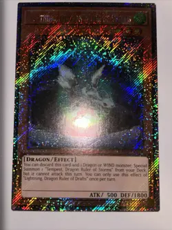 * LIGHTNING, DRAGON RULER OF DRAFTS * PLATINUM SECRET RARE RA03-EN257 YUGIOH! - Image 1