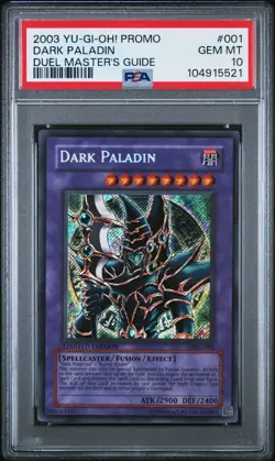 YUGIOH PSA 10 2003 Dark Paladin DMG-001 Secret Rare Promo *5521 - Image 1