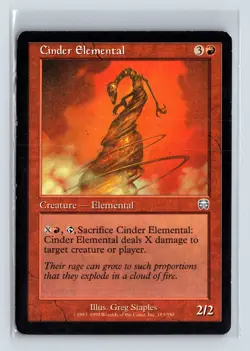 CINDER ELEMENTAL - MTG Magic the Gathering Card - Mercadian Masques - Uncommon - Image 1