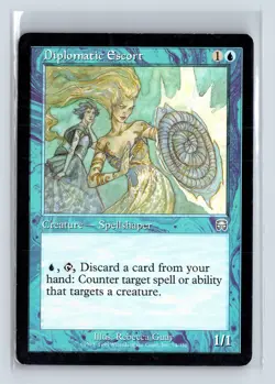 DIPLOMATIC ESCORT - MTG Magic the Gathering Card - Mercadian Masques - Uncommon - Image 1