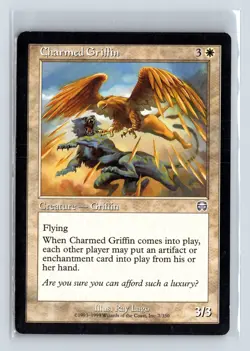 CHARMED GRIFFIN - MTG Magic the Gathering Card - Mercadian Masques - Uncommon - Image 1