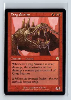 CRAG SAURIAN - MTG Magic the Gathering Card - Mercadian Masques - Rare - Image 1