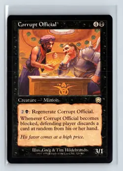 CORRUPT OFFICIAL - MTG Magic the Gathering Card - Mercadian Masques - Rare - Image 1