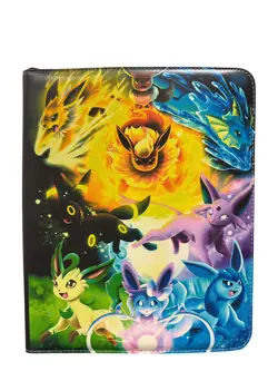 900 cards Pokemon Eevee Eeveelutions Card Binder TCG 9 Pockets 50 Sleeves Holds - Image 1