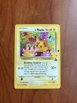 NM Birthday Pikachu #24 Celebrations: Classic Collection Holo Pokemon Card - Image 1
