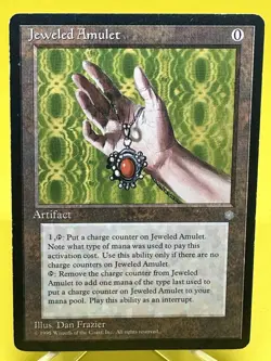 LIMITED EDITION Ice Age Vintage MtG Jeweled Amulet - Image 1