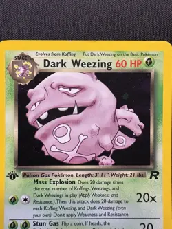 Dark Weezing Holo #14/82 1st Edition Team Rocket MP Pokemon - Image 3