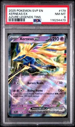 Psa 8 Pokemon Azure Legends Xerneas EX 179 Black Star Holo Promo New - Image 1