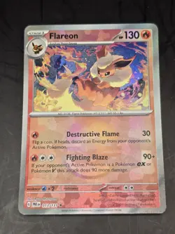 Pokemon TCG Flareon Poke Ball Pattern 013/131 Prismatic Evolutions NM - Image 1