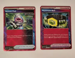Pokemon TCG MAXIMUM BELT & REBOOT POD Temporal Forces Ace Spec - Image 1