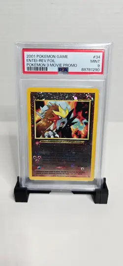 PSA 9 Entei #34 Reverse Foil 2001 Pokemon 3 Movie Black Star Promo - Image 1