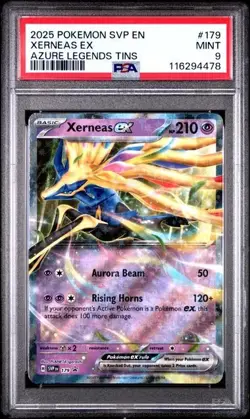 Psa 9 Pokemon Azure Legends Xerneas EX 179 Black Star Holo Promo New - Image 1