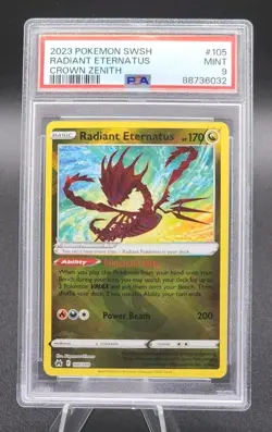 2023 Pokemon Crown Zenith Radiant Eternatus 105/159 Holo PSA 9 - Image 1