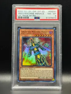 PSA 8 NM-MT Jinzo The Machine Menace LED7-EN031 1st Edition Rage Of Ra Yugioh - Image 1