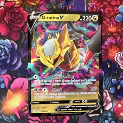 Pokemon TCG Giratina v Lost Origin Rare Card 130/196 Mint - Image 1