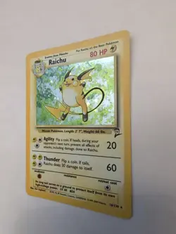 Pokemon TCG Raichu Base Set 2 Holo Unlimited Holo Rare Card 16/130 - Image 2