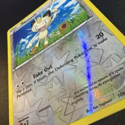 Meowth 106/149 Reverse Holo Boundaries Crossed Pokemon Card LP - Image 3