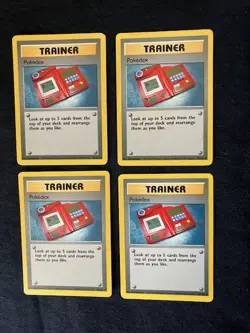 Trainer - Pokedex - Pokemon Base Set TCG Card 87/102 - Lot of 4 - Image 1