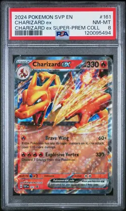 PSA 8 Charizard ex 161 Sv: Scarlet & Violet Black Star Promo Card - Image 3