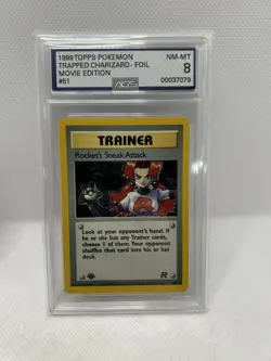 Pokemon Charizard Foil Topps Movie Edition 1999 Pokemon Card #51 ERROR - Image 4