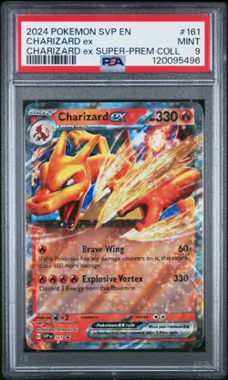 PSA 9 MINT Charizard ex 161 Sv: Scarlet & Violet Black Star Promo Card - Image 1