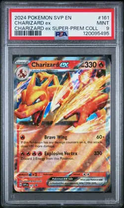 PSA 9 MINT Charizard ex 161 Sv: Scarlet & Violet Black Star Promo Card - Image 3