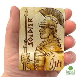 Roman Centurion Soldier Metal Token Magic Card | Hand-Drawn Fantasy Proxy Art - Image 2