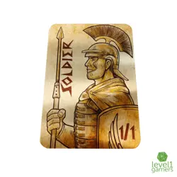 Roman Centurion Soldier Metal Token Magic Card | Hand-Drawn Fantasy Proxy Art - Image 4